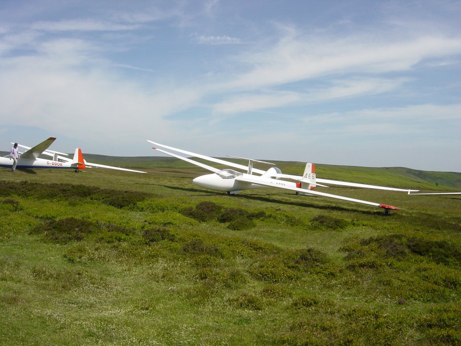 Gliders on top of the long Mynd.